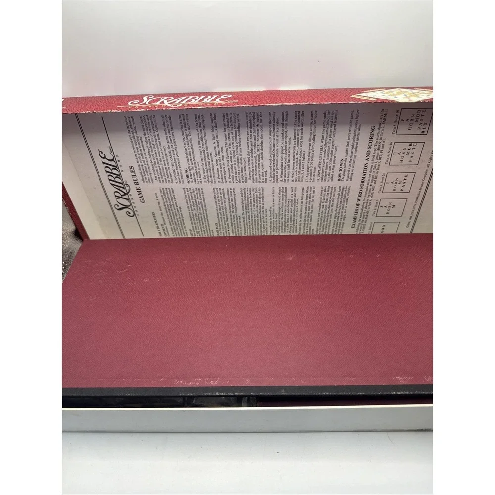 Vintage Milton Bradley Scrabble Crossword Game 1989 Complete See Desc